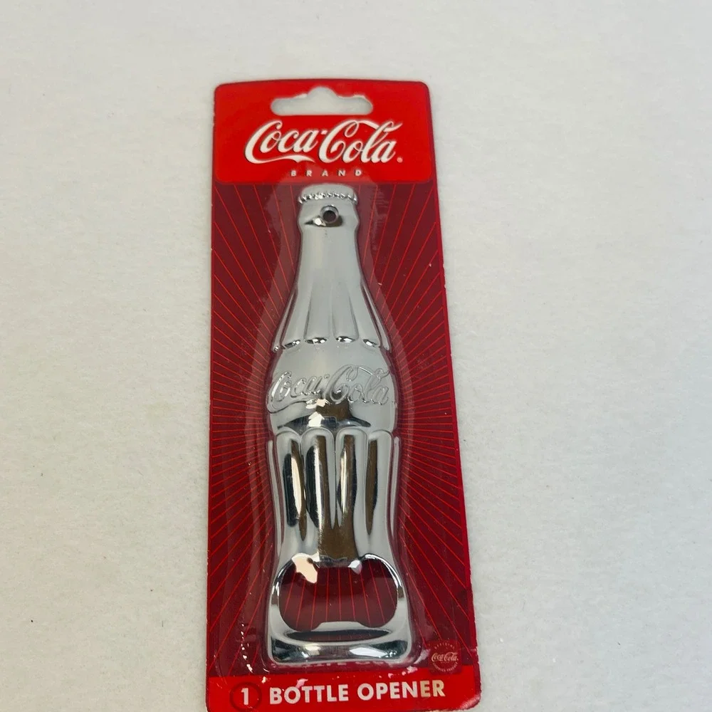 Coca-Cola Bottle Opener Silver Contour Bottle Chrome CC335WMCD TableCraft NEW